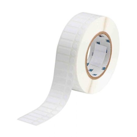 THT-163-499-3 Thermal Transfer Label White 25.4 x 9.53mm (3000/Roll) on a white background.