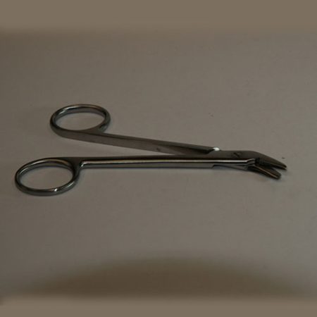 Cutting tool for wire with a fine angled blade measuring 125mm in length, displayed on a white surface.