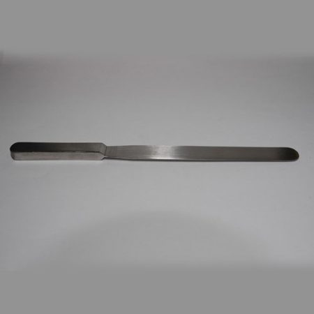 A Spatula with a Stainless Steel Handle that is 18mm Wide and 100mm long.
