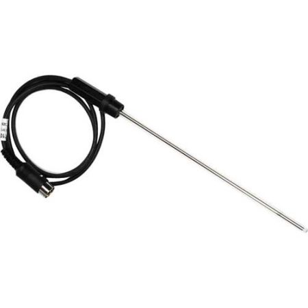 A black Temperature Sensor PT1000-C for Digital Hotplate Models with a wire attached to it.