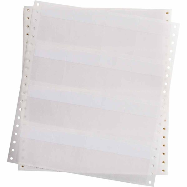 Stack of DAT-38-292-1 Dot Matrix Labels (1000/Box) on white background.