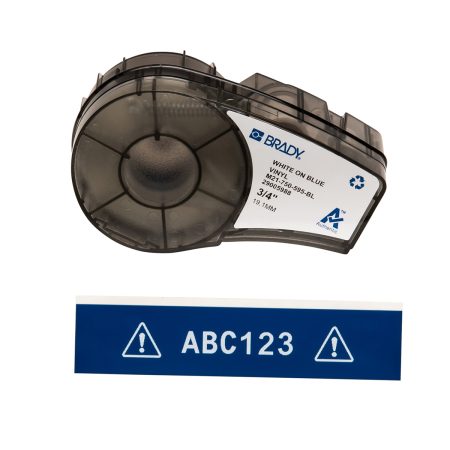 BMP21 Plus Series B-595 Indoor Outdoor Vinyl Labels White/Blue label.