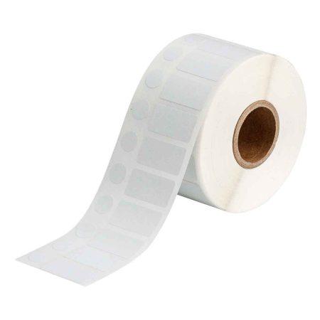 A roll of Label THT-250-492-1.5-SC Vial Laboratory Label (1500/Roll) on a white background.