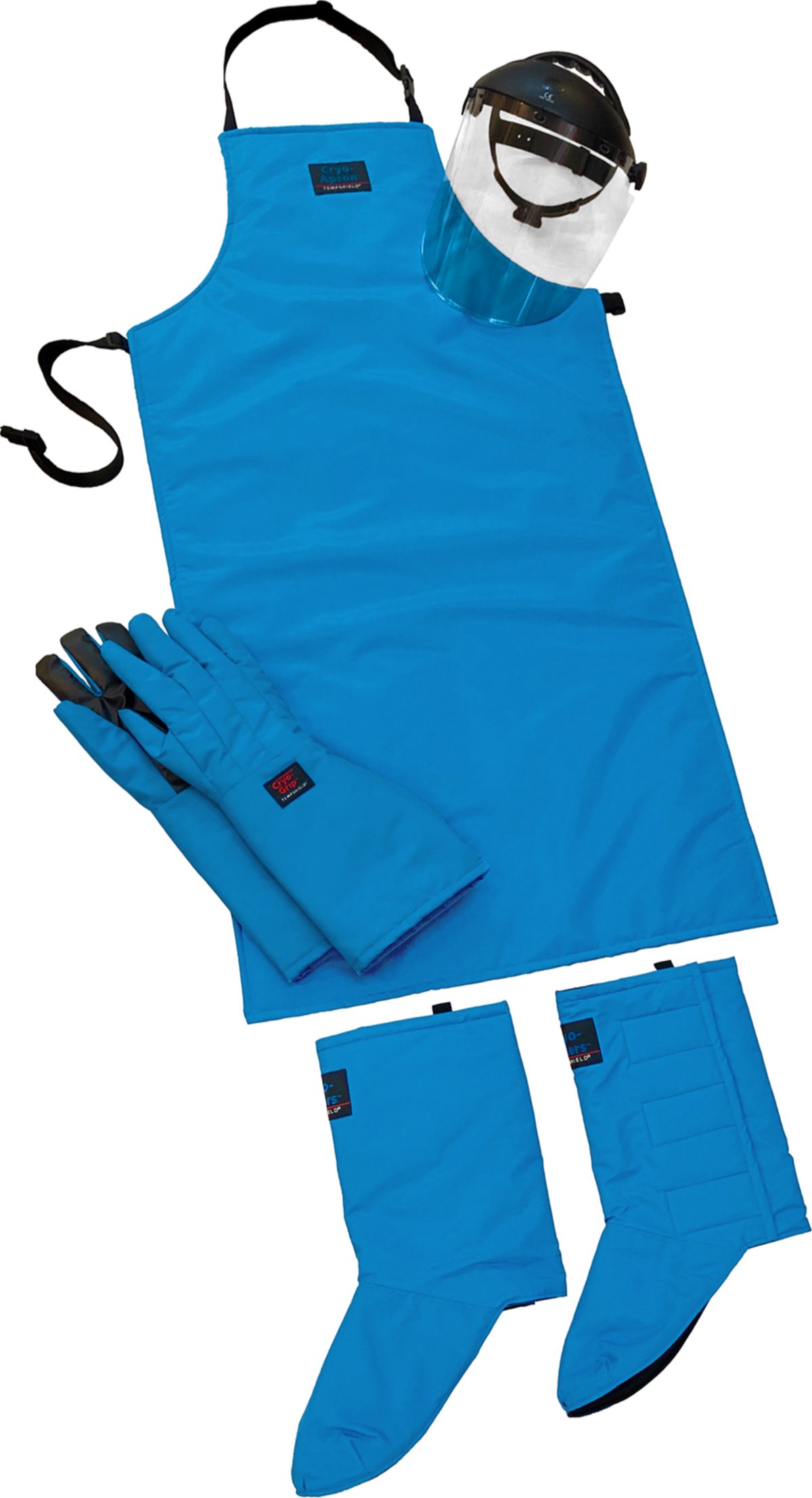 cryoprotection grip safety kit with elbow cryogrip gloves, cryoapron