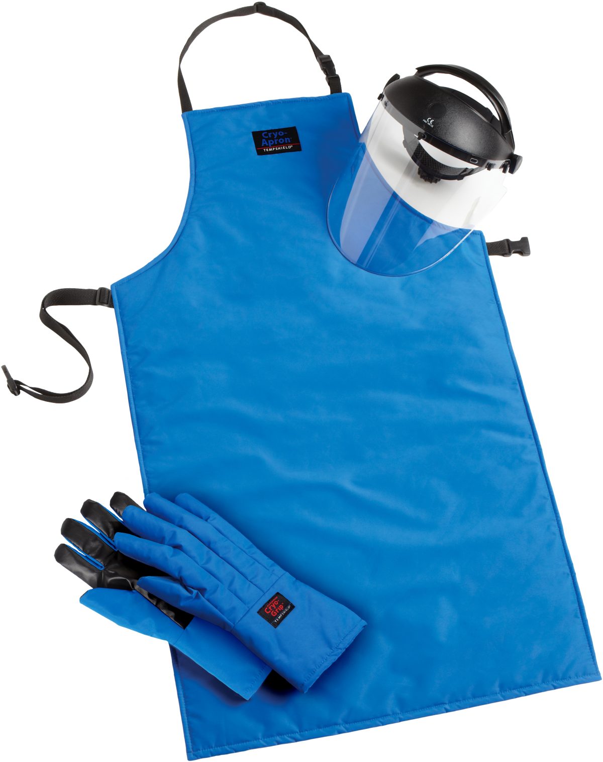 cryoprotection grip safety kit with elbow cryogrip gloves, cryoapron