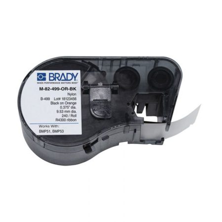Brady BMP51 and BMP53 printers for B-499 Nylon Cloth Labels Black/White.