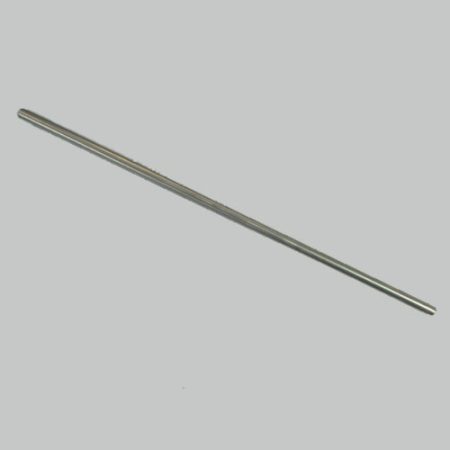 A metal rod on a gray background.