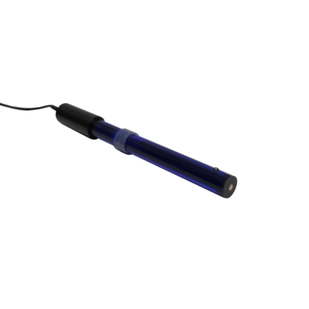 A Hardness ISE with a PVC membrane, 1m cable, and BNC connector, shown as a blue and black cylindrical electronic probe against a plain white background.