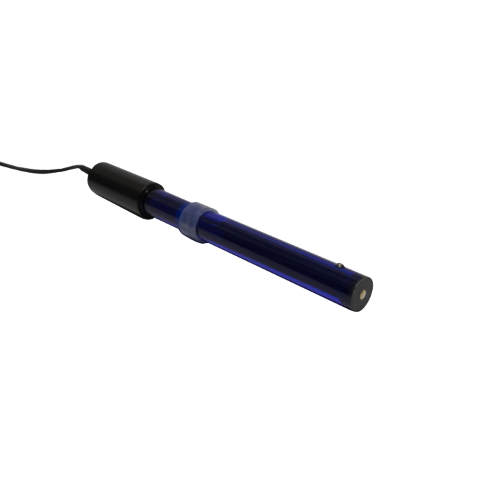 A Hardness ISE with a PVC membrane, 1m cable, and BNC connector, shown as a blue and black cylindrical electronic probe against a plain white background.