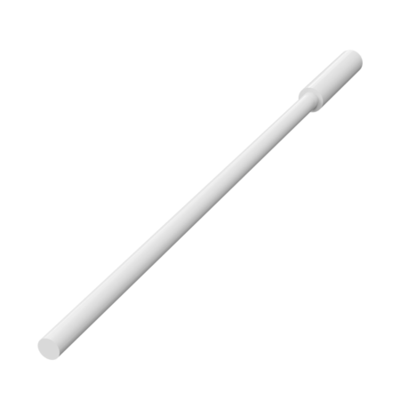 A white, cylindrical cotton swab or applicator stick, shown against a plain, light background.